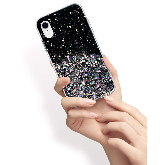 Калъфи за iPhone XR, Glittery, черен