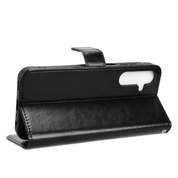 Калъф с капак за Samsung Galaxy A25 5G, Crazy Horse Wallet, черен