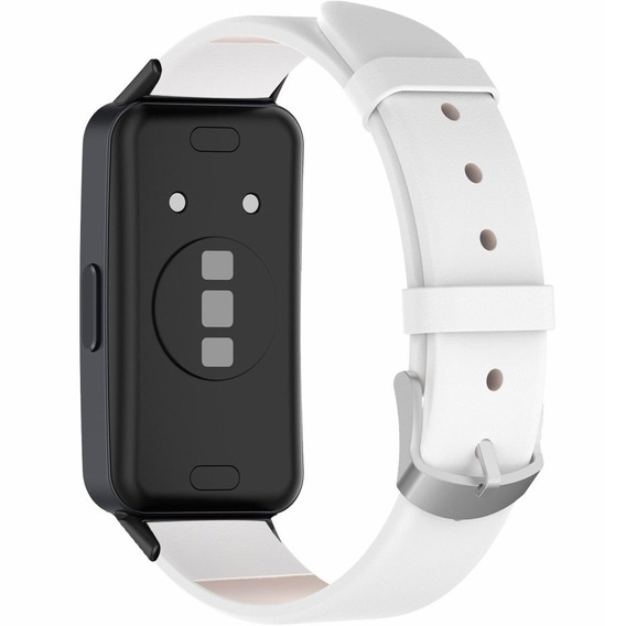 Pasek Skórzany do Xiaomi Mi Band 7 Pro, Biały