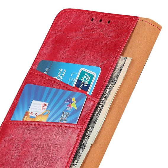 Калъф с капак за Asus Zenfone Max M2 ZB633, Leather Flexi Book, червен