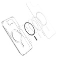 Калъфът MagSafe Spigen за iPhone 16E, Ultra Hybrid, прозрачен / бял + 9H закалено стъкло