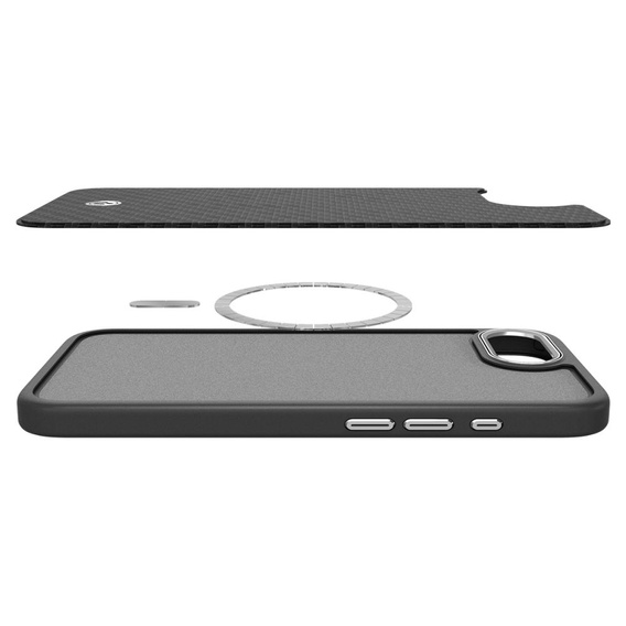 MagSafe Spigen калъф за iPhone 15 Pro Max, Enzo Aramid, Carbon, Matte Black