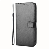 Калъф с капак за Xiaomi Poco X6 5G, Crazy Horse Wallet, черен