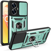 Брониран калъф за Realme C55, CamShield Slide, зелен