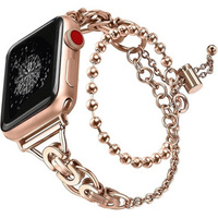 Дамска гривна за Apple Watch 1/2/3/4/5/6/7/8/9/SE 38/40/41 мм, розов rose gold