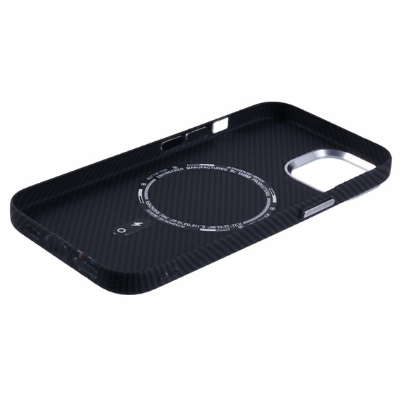 Калъфът за iPhone 14, Carbon Fiber MagSafe, черен