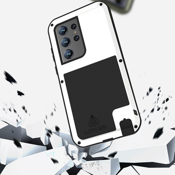 Калъфи Love Mei за Samsung Galaxy S23 Ultra, armored without glass, бял