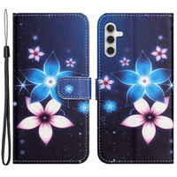 Калъф с капак за Samsung Galaxy M15 5G, Wallet, Blue Flower