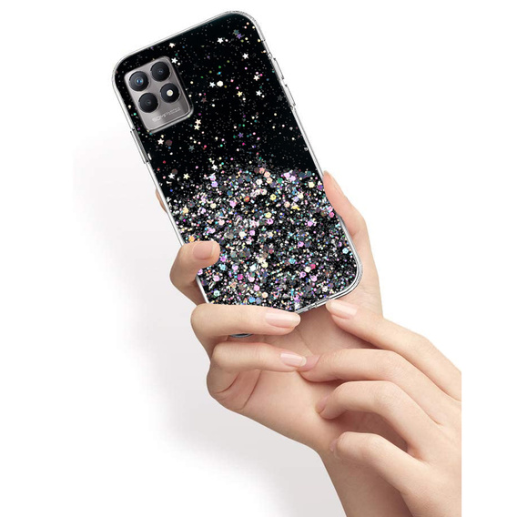 Калъфи за Realme 8i, Glittery, черен