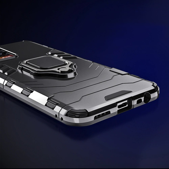 Калъфи за Realme 8 / 8 Pro, Kickstand Ring, черен