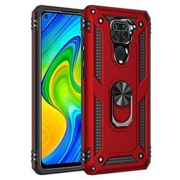 брониран калъф за Xiaomi Redmi Note 9, Nox Case Ring, червен