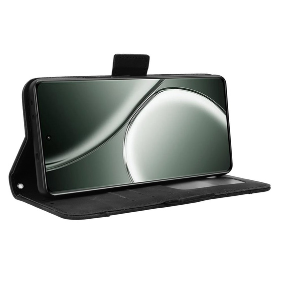 Калъф с капак за Realme GT 6 / 6T, Card Slot, черен