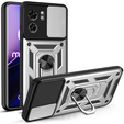 Брониран калъф за Motorola Edge 40, CamShield Slide, сребърен