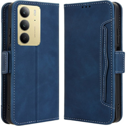 Калъф с капак за Realme 14X / Realme C75, Card Slot, тъмносин