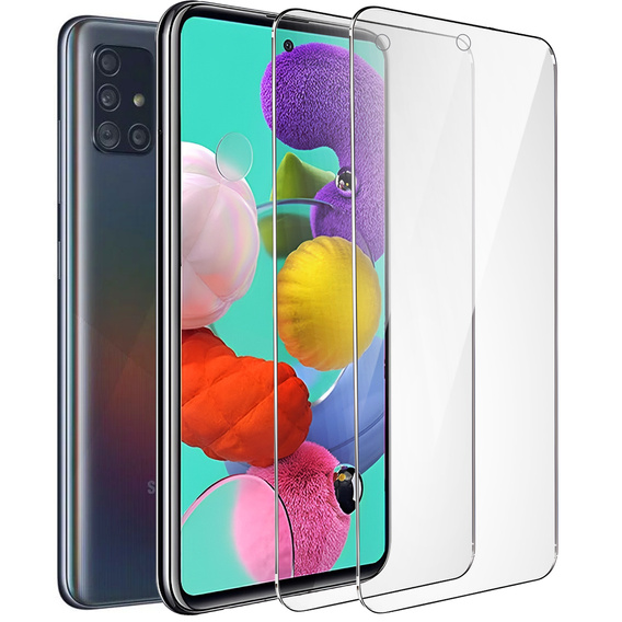 2x Закалено стъкло за Samsung Galaxy A51, ERBORD 9H Hard Glass на екрана