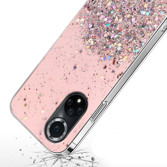 Калъфи за Huawei Nova 9, Glittery, розов