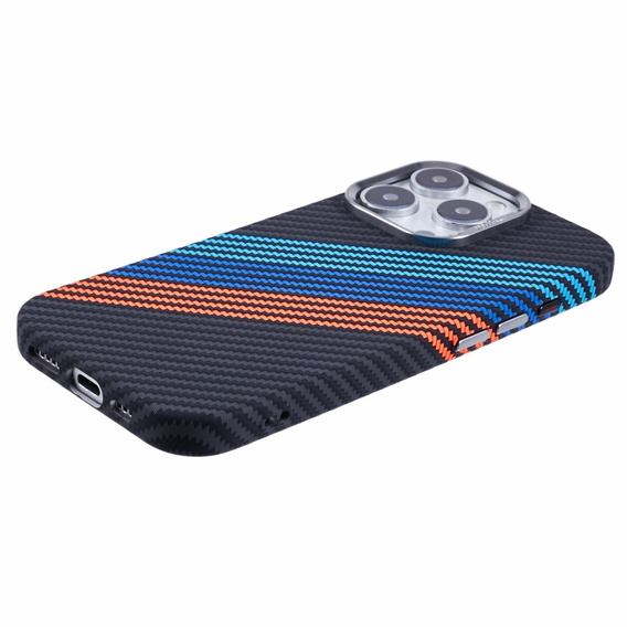Калъфът за iPhone 16 Pro, Carbon Fiber MagSafe, тъмносин