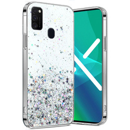 Калъфи за Samsung Galaxy M21, Glittery, прозрачен