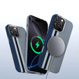 Калъфът за iPhone 14 Pro Max, Carbon Fiber MagSafe, син