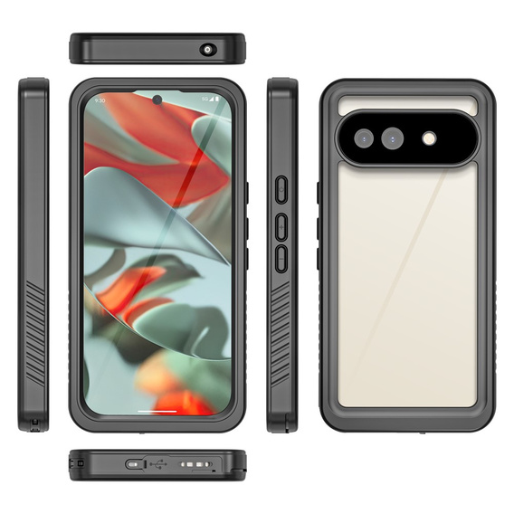 Водоустойчивият калъф IP68 за Google Pixel 9a, Redpepper, черен