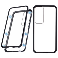 Калъфът за Samsung Galaxy S25, Magnetic Dual Glass, черен