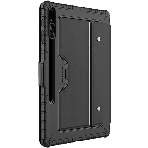 Калъф + клавиатура Galaxy Tab S8+ / Tab S7 +/ Tab S7 FE, NILLKIN Bumper Pen Slot, черен