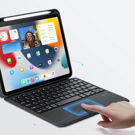 Калъф + клавиатура iPad Pro 12.9 2021 / 2020, Dux Ducis Magnetic Keyboard, черен