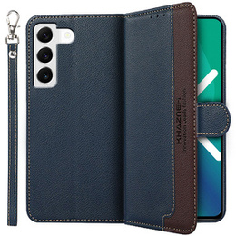 Калъф с капак за Samsung Galaxy S22+ Plus 5G, KHAZNEH RFID, син