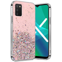 Калъфи за Samsung Galaxy A03s, Glittery, розов