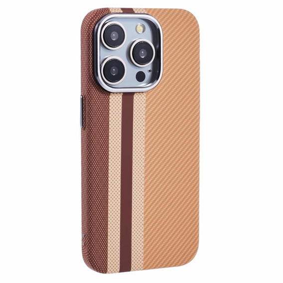 Калъфът за iPhone 15 Pro Max, Carbon Fiber MagSafe, жълт