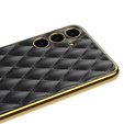 Калъф за Samsung Galaxy S24, Leather Rhombus, черен