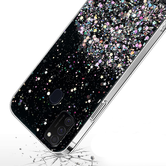 Калъфи за Samsung Galaxy M21, Glittery, черен