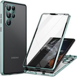 Калъфът за Samsung Galaxy S23 Ultra, Magnetic Dual Glass, зелен