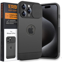 Калъфи за iPhone 15 Pro, ERBORD MagProtect Slide Camera, черен