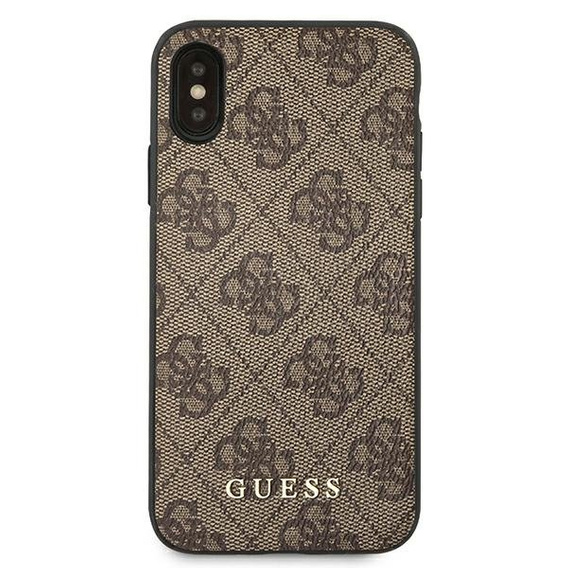 Калъфи GUESS за iPhone XS Max, 4G Metal Gold Logo, кафяв