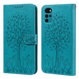 Калъф с капак за Motorola Moto G22, tree, син