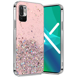 Калъфи за Xiaomi Redmi Note 10 5G / Poco M3 Pro 5G, Glittery, светлорозов