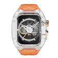Силиконова каишка с калъф за Apple Watch 4/5/6/7/8/9/SE 44/45MM