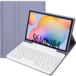 Калъф + клавиатура Samsung Galaxy Tab S6 Lite P610/P615 / S6 Lite 2022 10.4, Pen Slot, лилав
