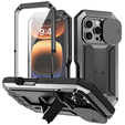 Калъф за iPhone 16 Pro, R-JUST CamShield Slide, брониран, черен