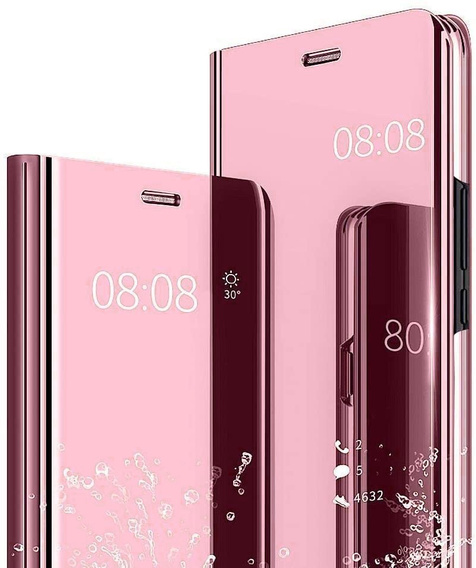 Калъфи за Samsung Galaxy A72 5G, Clear View, розов rose gold