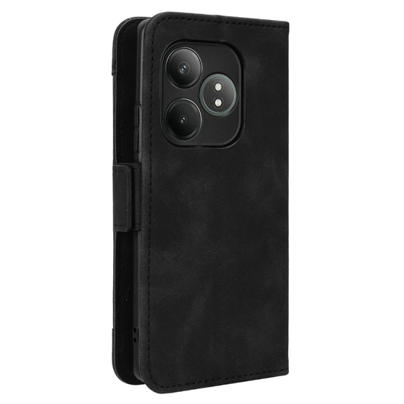 Калъф с капак за Realme GT 6 / 6T, Card Slot, черен