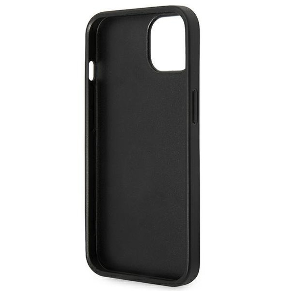 Калъфи Karl Lagerfeld за iPhone 14 Plus, Saffiano Choupette Head Patch, сребърен