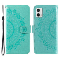 Калъф с капак за Motorola Moto G73 5G, Mandala Flower, зелен