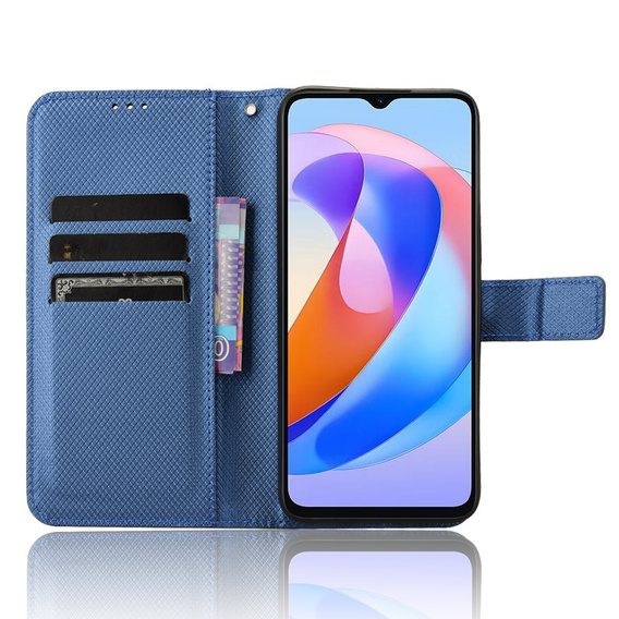 Калъф с капак за Honor Magic 6 Lite 5G, Wallet Smart Magnet, син