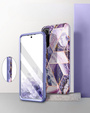 Калъфи за Samsung Galaxy S22, Suritch Full Body Marble, лилав