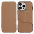 X-LEVEL калъф за iPhone 16 Pro Max, Magnetic Card Holder, кафяв