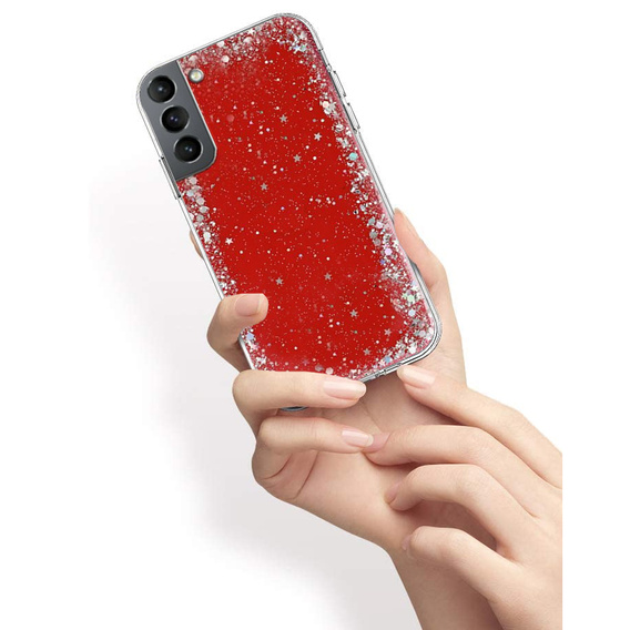 Калъфи за Samsung Galaxy S21, Glittery, червен