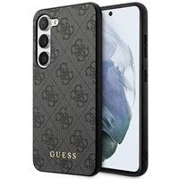 Калъфи GUESS за Samsung Galaxy S24+ Plus, 4G Metal Gold Logo, сив