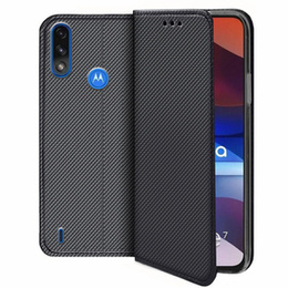Калъф с капак за Motorola Moto E7 Power / E7i Power, Smart Magnet, черен